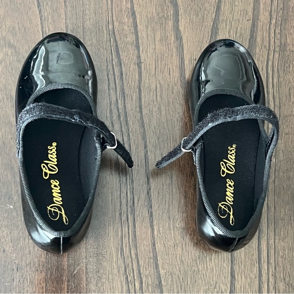 Dance Class Glossy Black Tap Dance Shoes - Size 12 - Picture 5 of 10